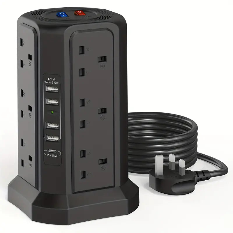 Multifunctional Tower Extension Lead With USB