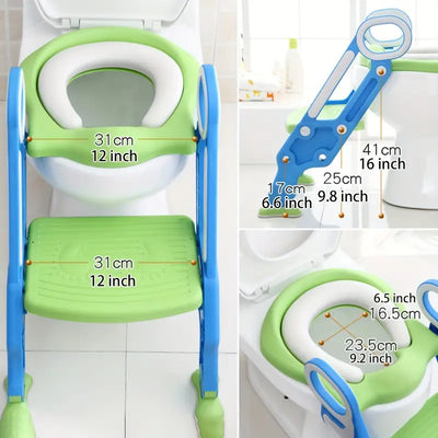 Baby Potty Training Toilet Seat with Step Stool Ladder