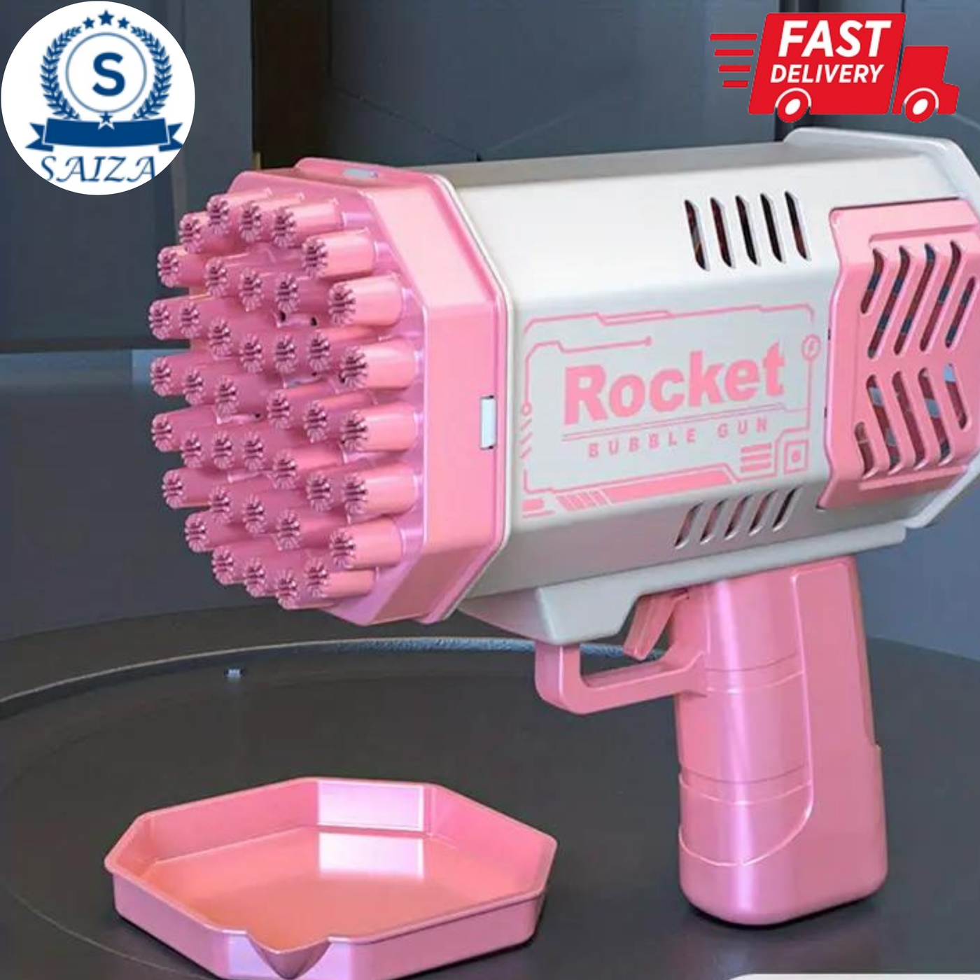 40-hole electric bubble Machine Gun(Pink Color)