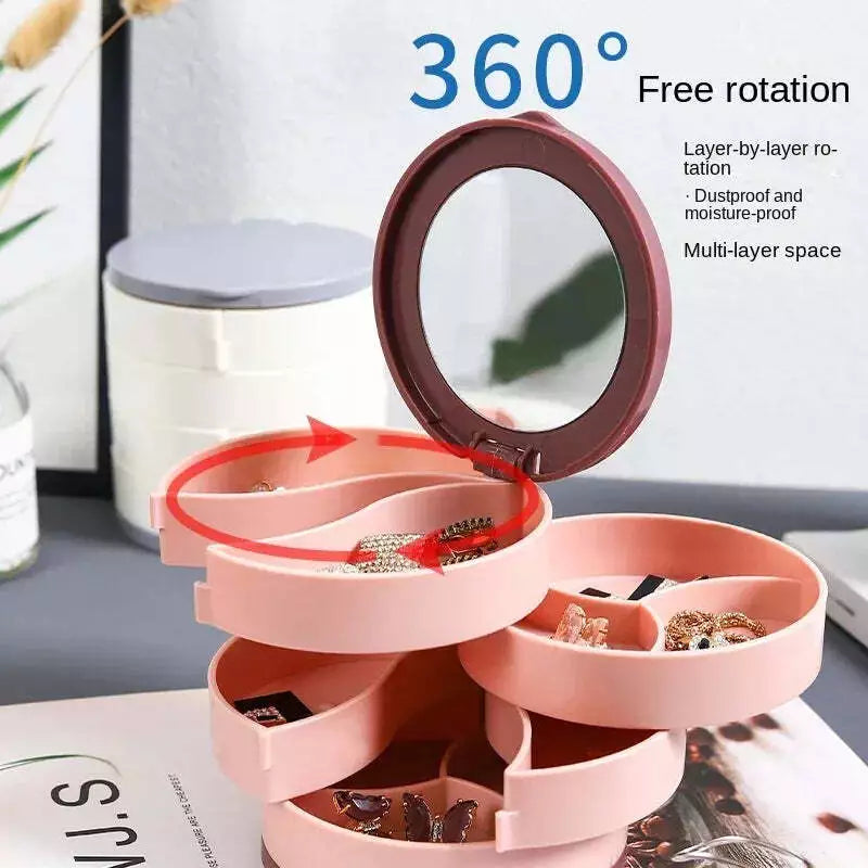 360 Degrees Rotating Jewelry Box