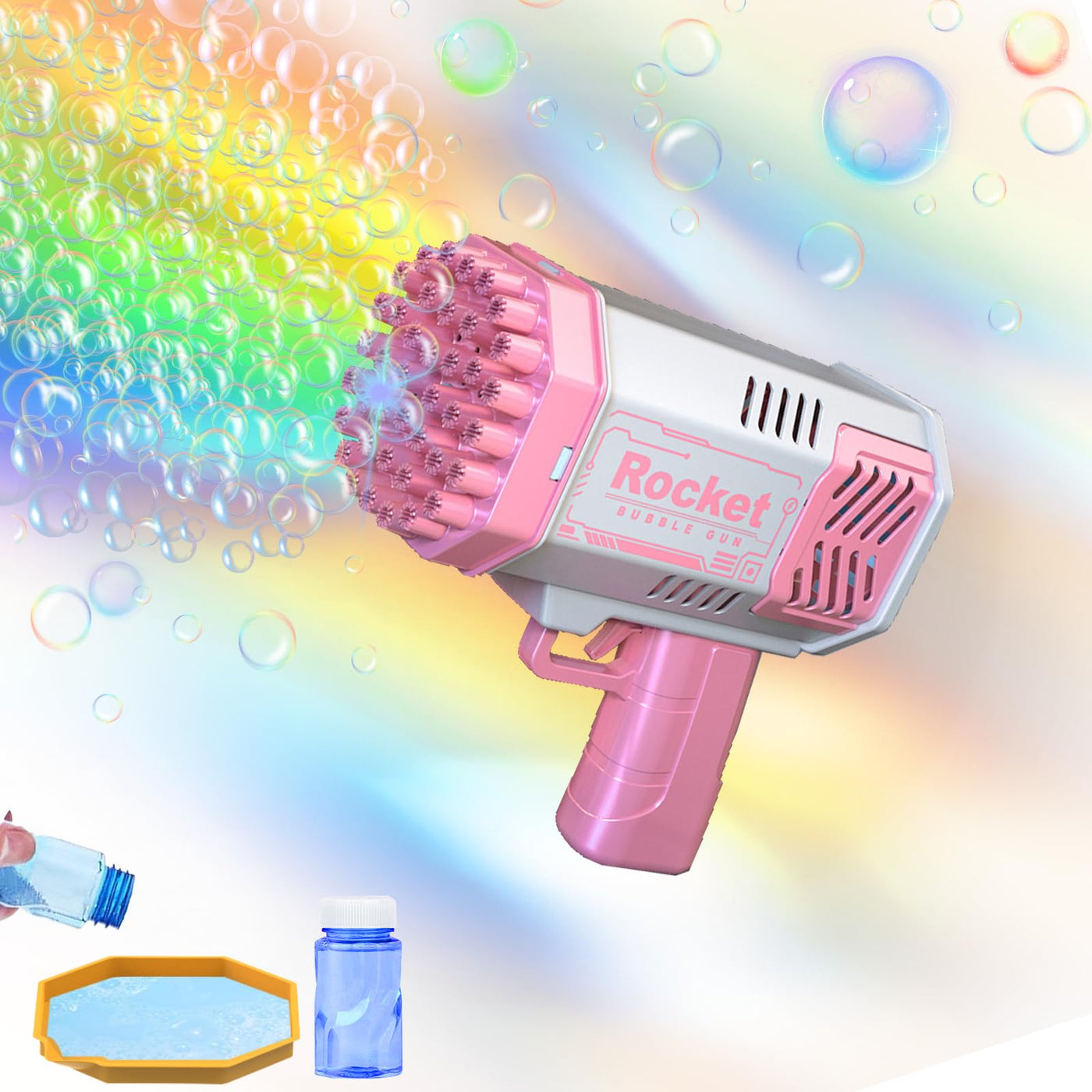 40-hole electric bubble Machine Gun(Pink Color)