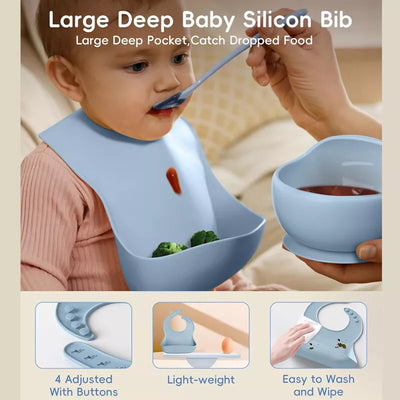 Set of 8 Silicone Baby Feeding