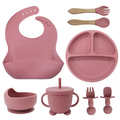 Set of 8 Silicone Baby Feeding